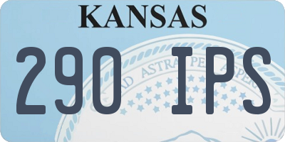 KS license plate 290IPS