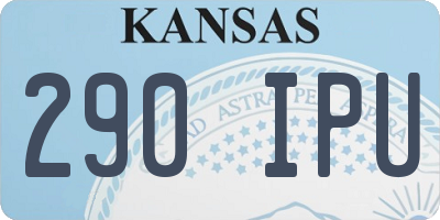 KS license plate 290IPU