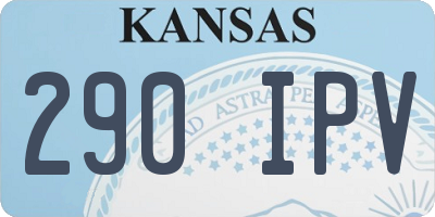 KS license plate 290IPV