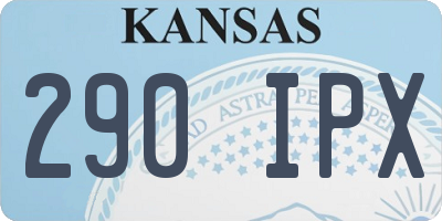 KS license plate 290IPX