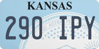 KS license plate 290IPY