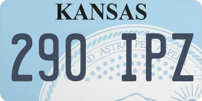 KS license plate 290IPZ