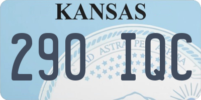 KS license plate 290IQC