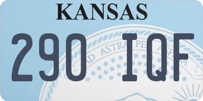 KS license plate 290IQF