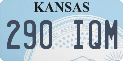 KS license plate 290IQM