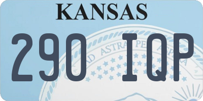 KS license plate 290IQP