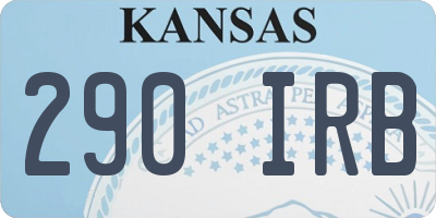 KS license plate 290IRB