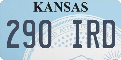 KS license plate 290IRD