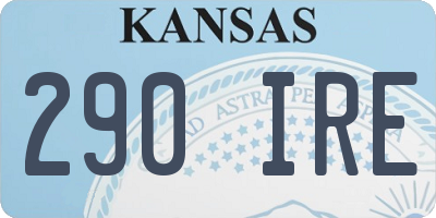 KS license plate 290IRE