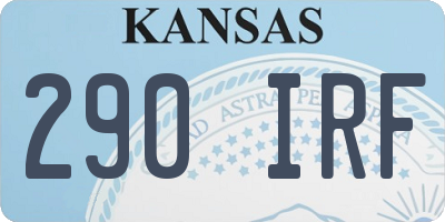 KS license plate 290IRF