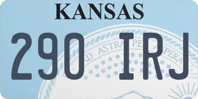 KS license plate 290IRJ
