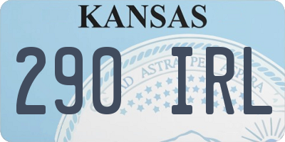 KS license plate 290IRL