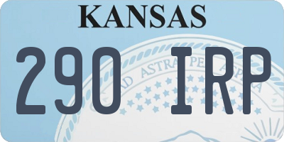 KS license plate 290IRP