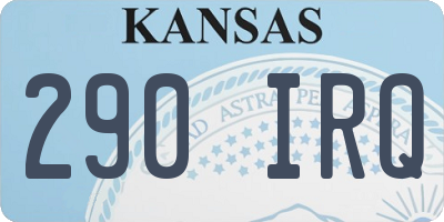 KS license plate 290IRQ
