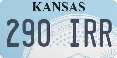 KS license plate 290IRR