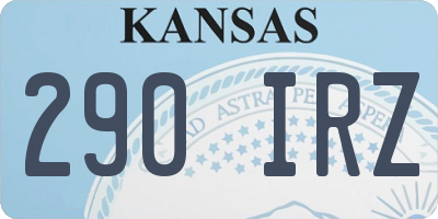 KS license plate 290IRZ