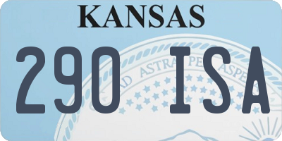 KS license plate 290ISA