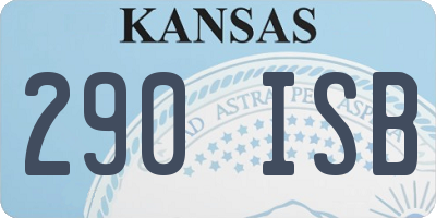 KS license plate 290ISB