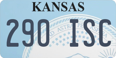 KS license plate 290ISC