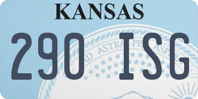 KS license plate 290ISG