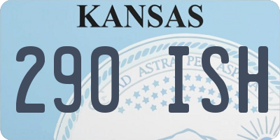 KS license plate 290ISH