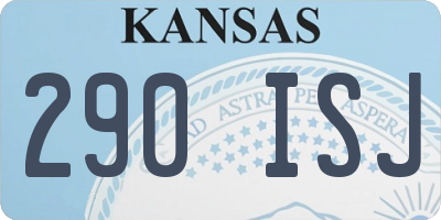 KS license plate 290ISJ