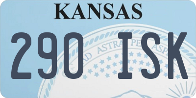 KS license plate 290ISK