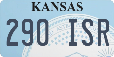 KS license plate 290ISR