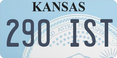 KS license plate 290IST