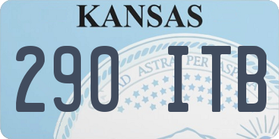 KS license plate 290ITB