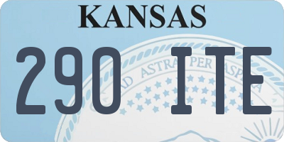 KS license plate 290ITE