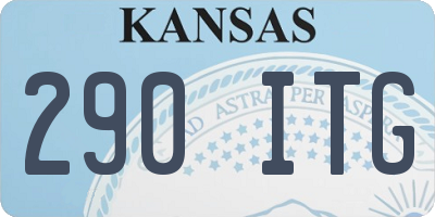 KS license plate 290ITG