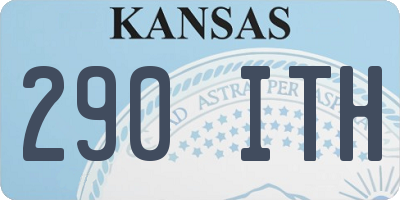 KS license plate 290ITH