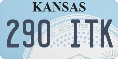 KS license plate 290ITK