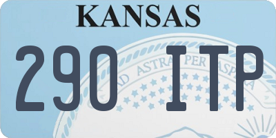 KS license plate 290ITP