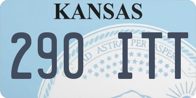 KS license plate 290ITT