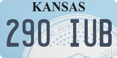 KS license plate 290IUB