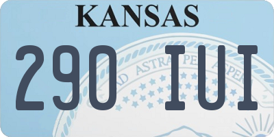 KS license plate 290IUI