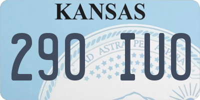 KS license plate 290IUO