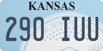 KS license plate 290IUU