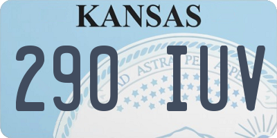 KS license plate 290IUV