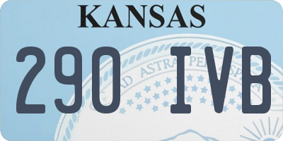 KS license plate 290IVB