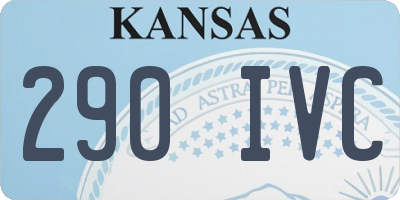 KS license plate 290IVC