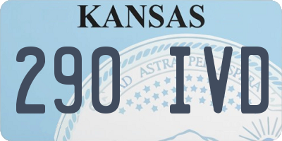 KS license plate 290IVD