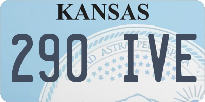 KS license plate 290IVE