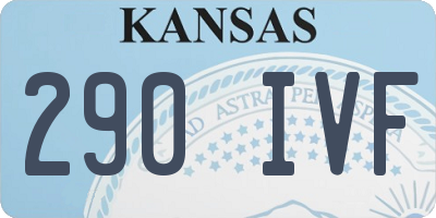 KS license plate 290IVF