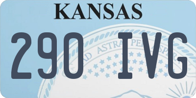 KS license plate 290IVG