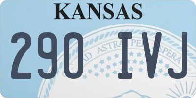 KS license plate 290IVJ