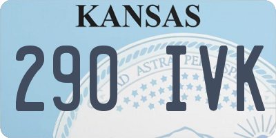 KS license plate 290IVK