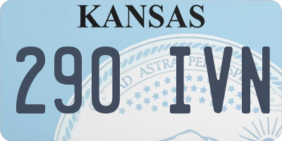 KS license plate 290IVN